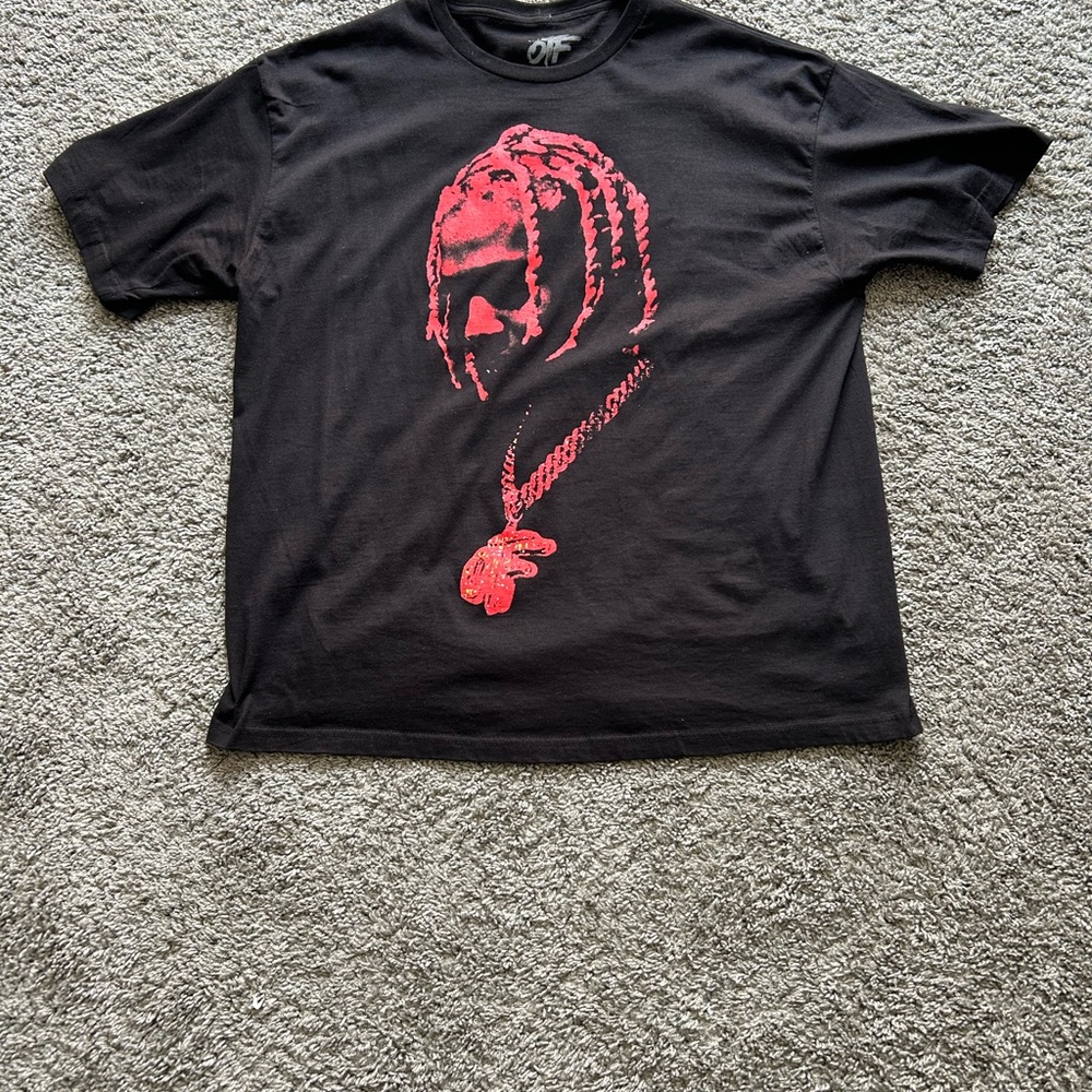 Fashion Nova Black Tee with Red Graphic